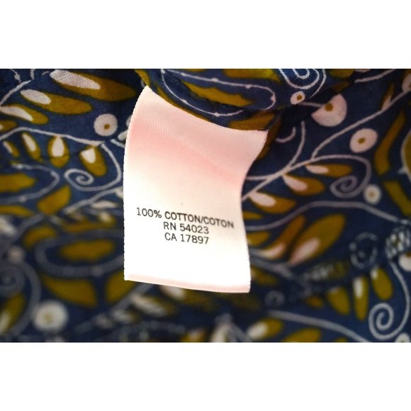 Banana Republic Blouse Women's Size Small Button Down Fitted Print Shirt Lightwe - Picture 11 of 11